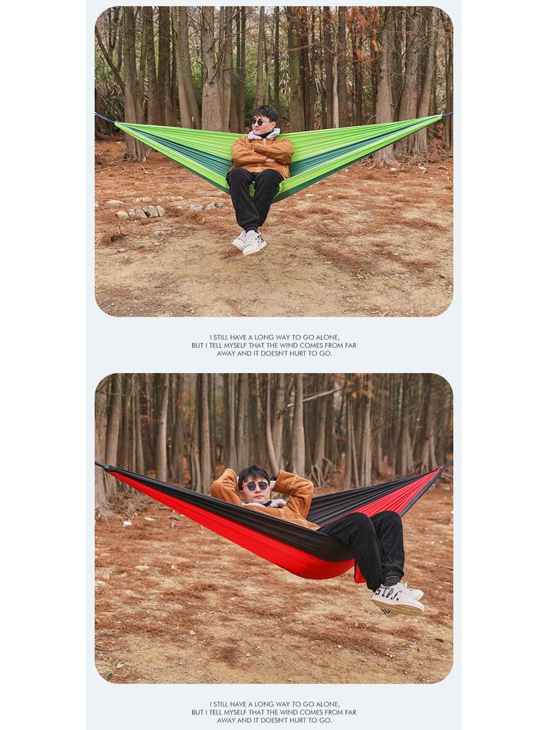 Portable Nisi Fabric Anti-Rollover Hammock for Camping and Travel