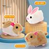 Moving Animal Toy Electric Automatic Rolling Hamster Ball, Ball with Plush Rabbit Inside, Toddler Pet Simulation Interactive Toy, Gift for Toddlers