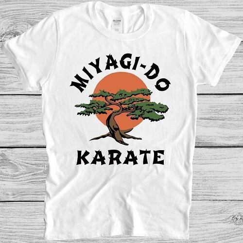 

Miyagi-Do Karate Kid T Shirt Cobra Kai Parody Martial Arts Bonsai Sun Tee M356 4XL