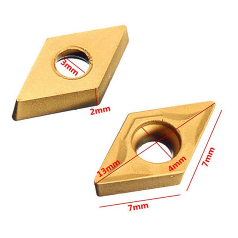 10 ks DCMT070204 YBC251 Břitové destičky Zlaté Karbidové Vložky CNC Soustružnický Nůž