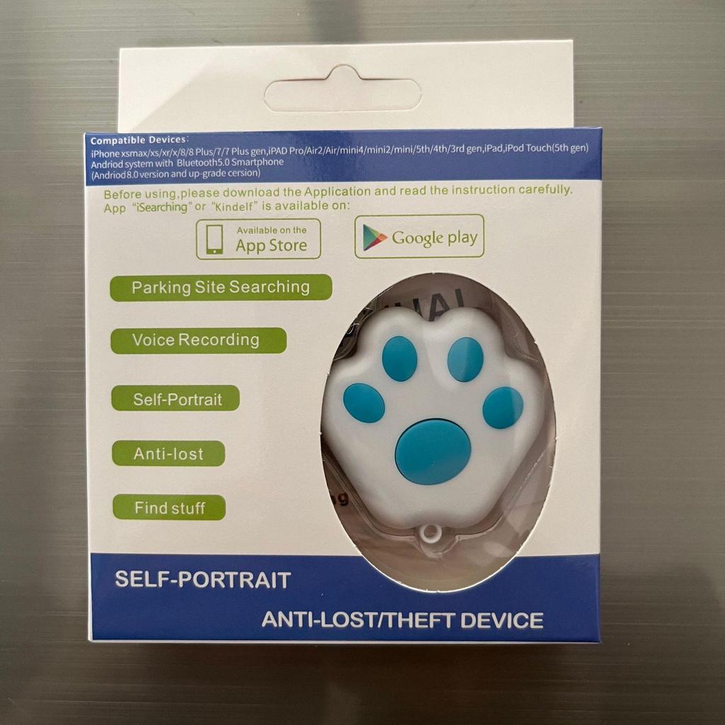 Smart Bluetooth Cat Paw Anti-lost Key and Wallet Finder with Two-way Positioning.