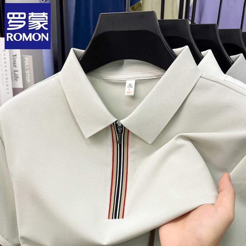 Men s Business Casual Half-Zip Short Sleeve Polo Shirt 58