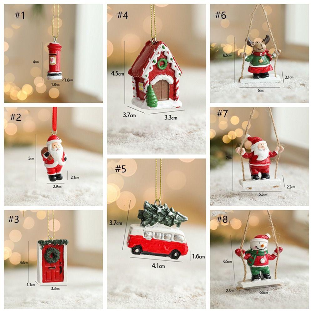 Red Christmas Elk Snowmen Pendant Xmas Tree Hanging Ornaments  Merry Christmas Decoration