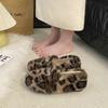 Internet Celebrity Versatile Casual Versatile Wool Slippers Women 2025 Autumn New Wear Heightened Thick-soled Lamb Wool Cotton Mop