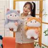 Cat Eating Fish Plush Toys Cartoon Stuffed Dolls Room Decorations Kid Simulation