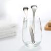 Stainless Steel Spoon Shape Tongue Scraper Cleaner Fresh Breath Cleaning Coated Tongue Toothbrush