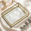 Vintage Glass Jewelry Box & Decorative Flower Vase Organizer