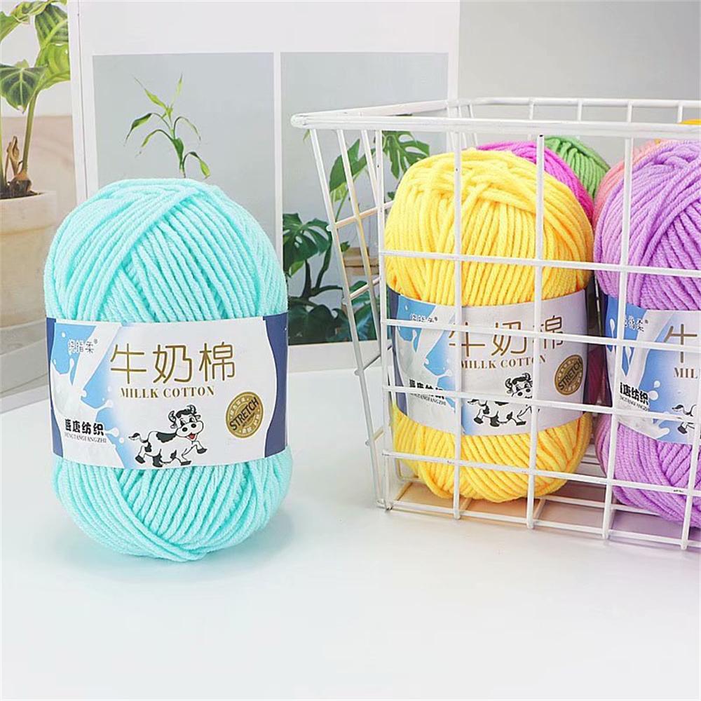 50g Milk Cotton Thick Velvet Yarn Handmade DIY Knitting Yarn Wool Line Baby Scarf Hat Soft Warm Crochet Blanket Chenille Yarn