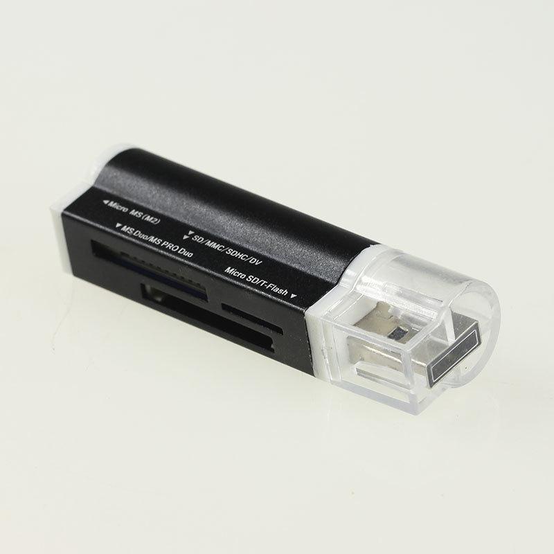 All-in-One Aluminum Alloy High-Speed SD/TF/MS/PSP Card Reader for Mobile Phones and Cameras
