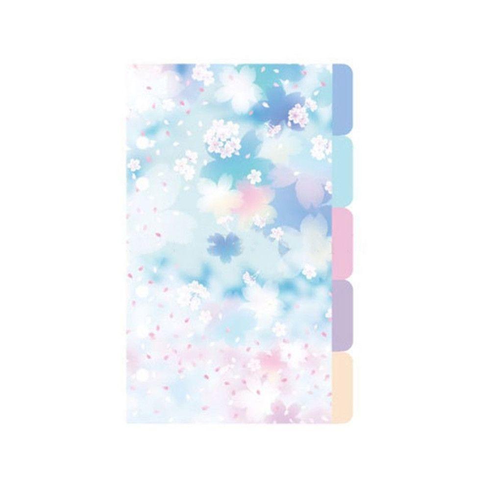 

Binder Notebook Divider Index Loose Leaf Separator Page Cherry Blossoms Style Binder Index Page A5