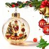 Addobbo Luminoso per la Storia di Natale - Addobbo Diorama Luminoso di Natale, Mini Scena Illuminata con Luce LED Calda, Mini Luminoso