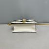 [Pre-Owned] Sylvie Gold Buckle Striped Web Leather Mini Tote Shoulder Crossbody Bag - Very Good #1RRR24U