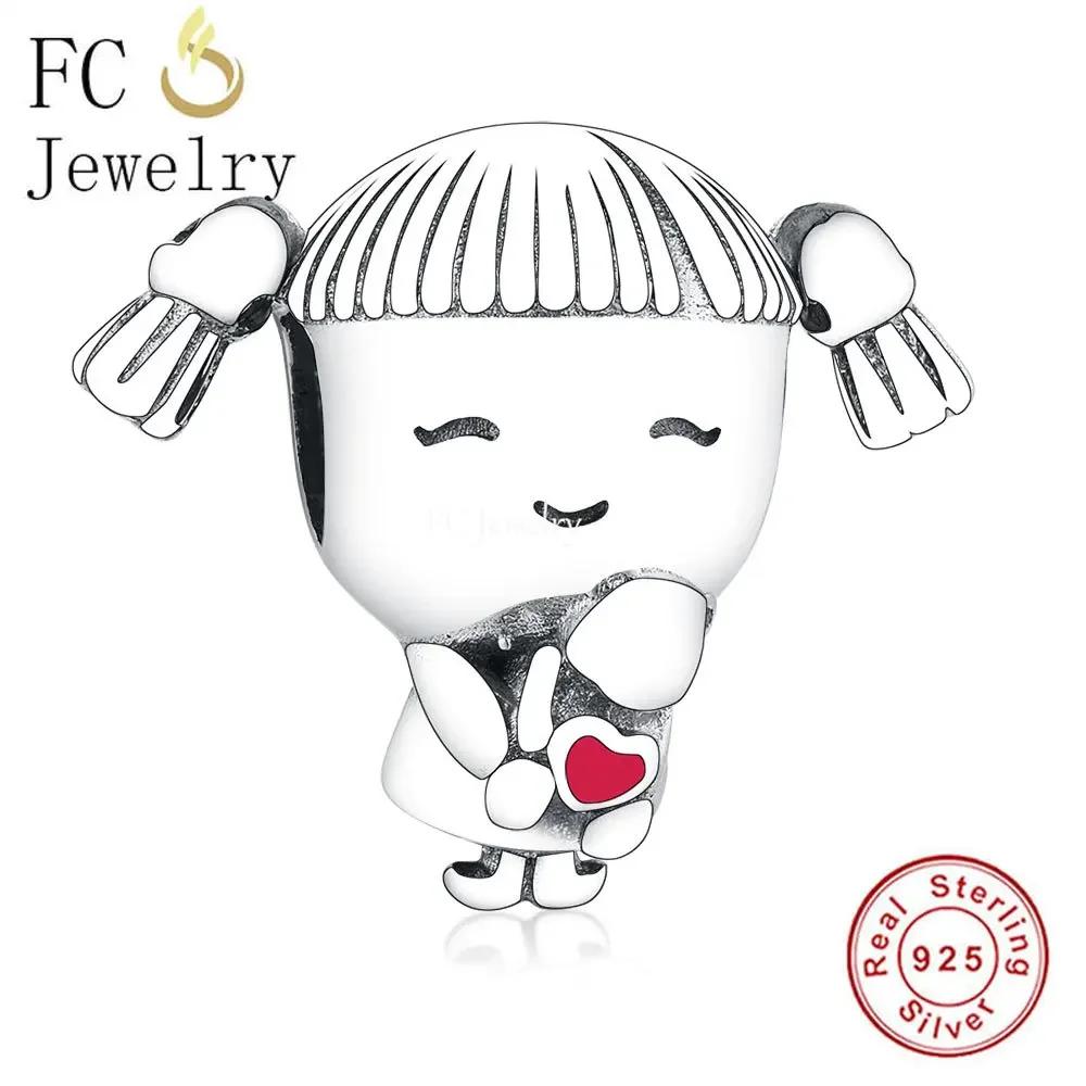FC Jewelry Fit Original Pan Charms Bracelet Authentic 925 Silver Little Boy Girl Son Daughter Bead Pendant For Women Berloque
