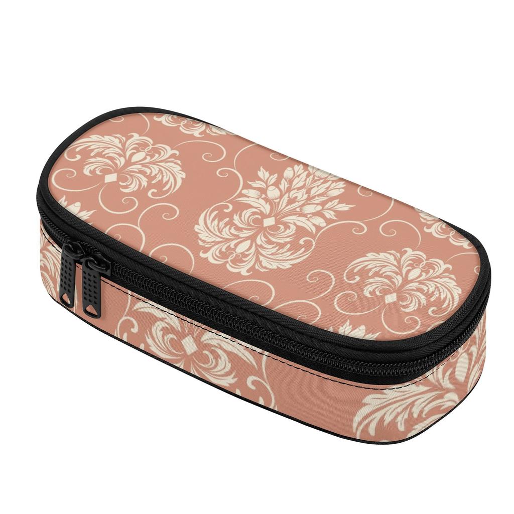 Pencil Case Printed 300D Polyester Easy Open Zipper with Mesh Storage Layer Removable Divider and Pen Holders for Boys Girls
