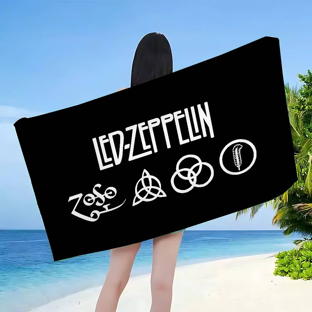 Britská Rocková Kapela L-Led Z-Zeppelin Mikrovláknovádeka Rychleschnoucí Plážové Ručníky Velkoformátový Tisk Super Absorpční Ručníkovádeka
