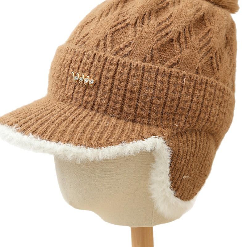 Versatile Breasted and Velvet Warm Baseball Cap Japanese Casual Windproof Ear Protection Cap Outdoor Cold Proof Wool Cap New