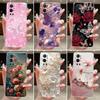 Dla OnePlus 9 Pro 5G 9Pro OnePlus9 Etui Luksusowe Modne Etui na Telefon z Motylem i Kwiatami Dla One Plus 9 Pro Pokrowiec Przezroczyste Silikonowe Coque