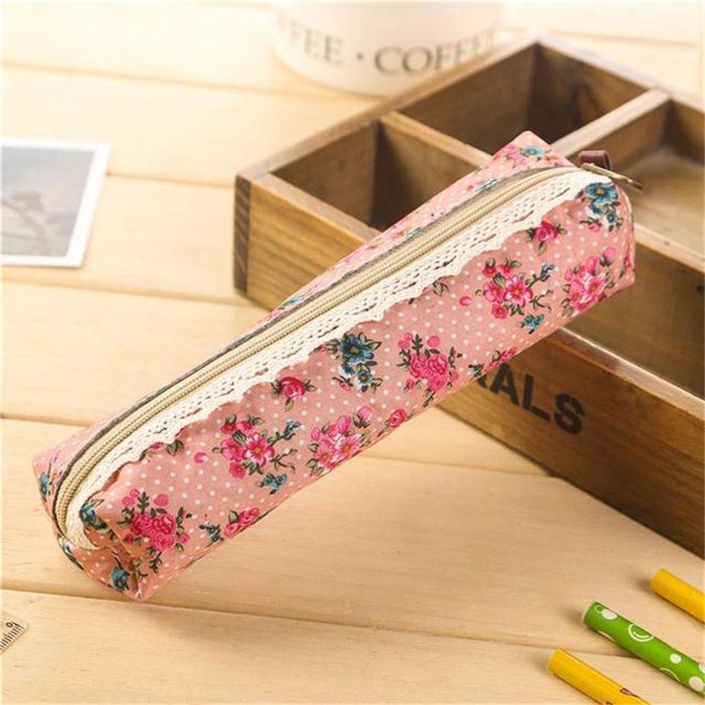 Lace Retro Flower Floral Vintage Makeup Bag Pencil Case Pencil Bag Cosmetic Bag Zipper Pouch