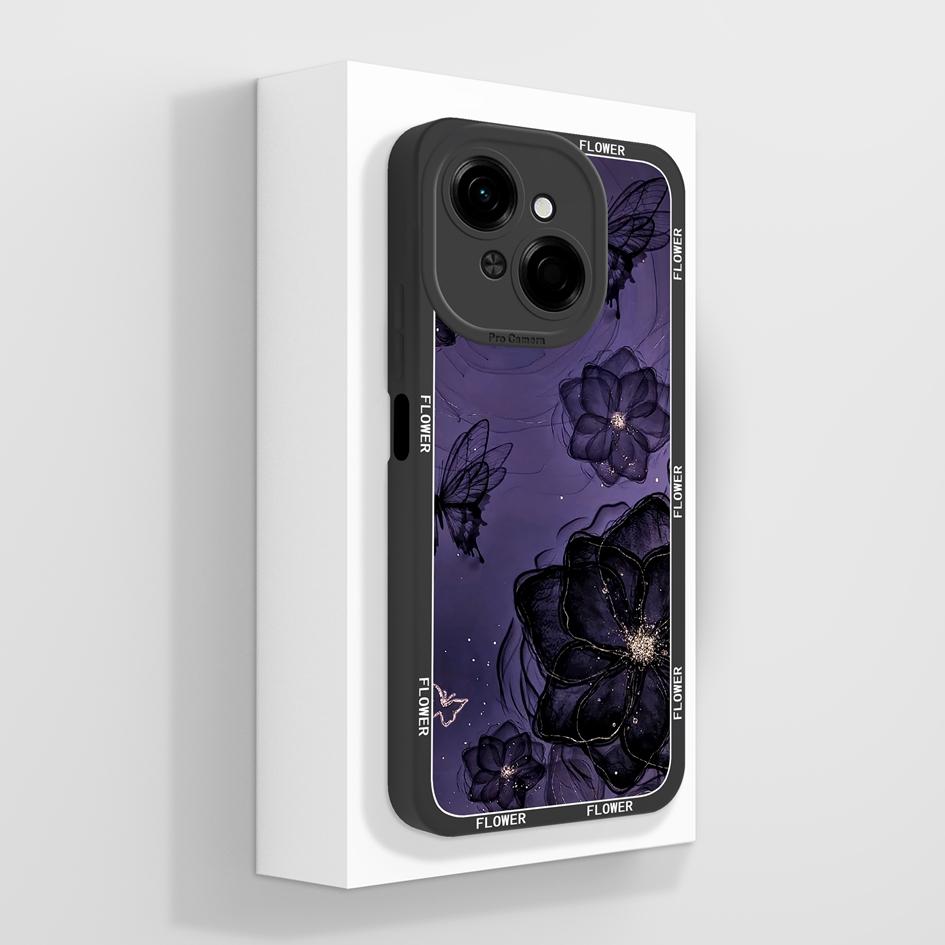 Do etui na telefon Tecno Pova 4 5 6 Pro Neo 3 Pop 8 9 z płynnego silikonu, modny mały miś, słodki, pulchny kot, miękka ochrona aparatu, torby na telefony do Tecno Capa