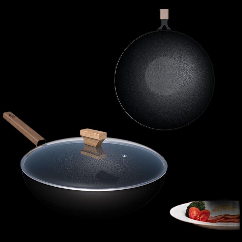 DSCDSJ Hammered Rust-Proof Iron Stir-Fry Wok