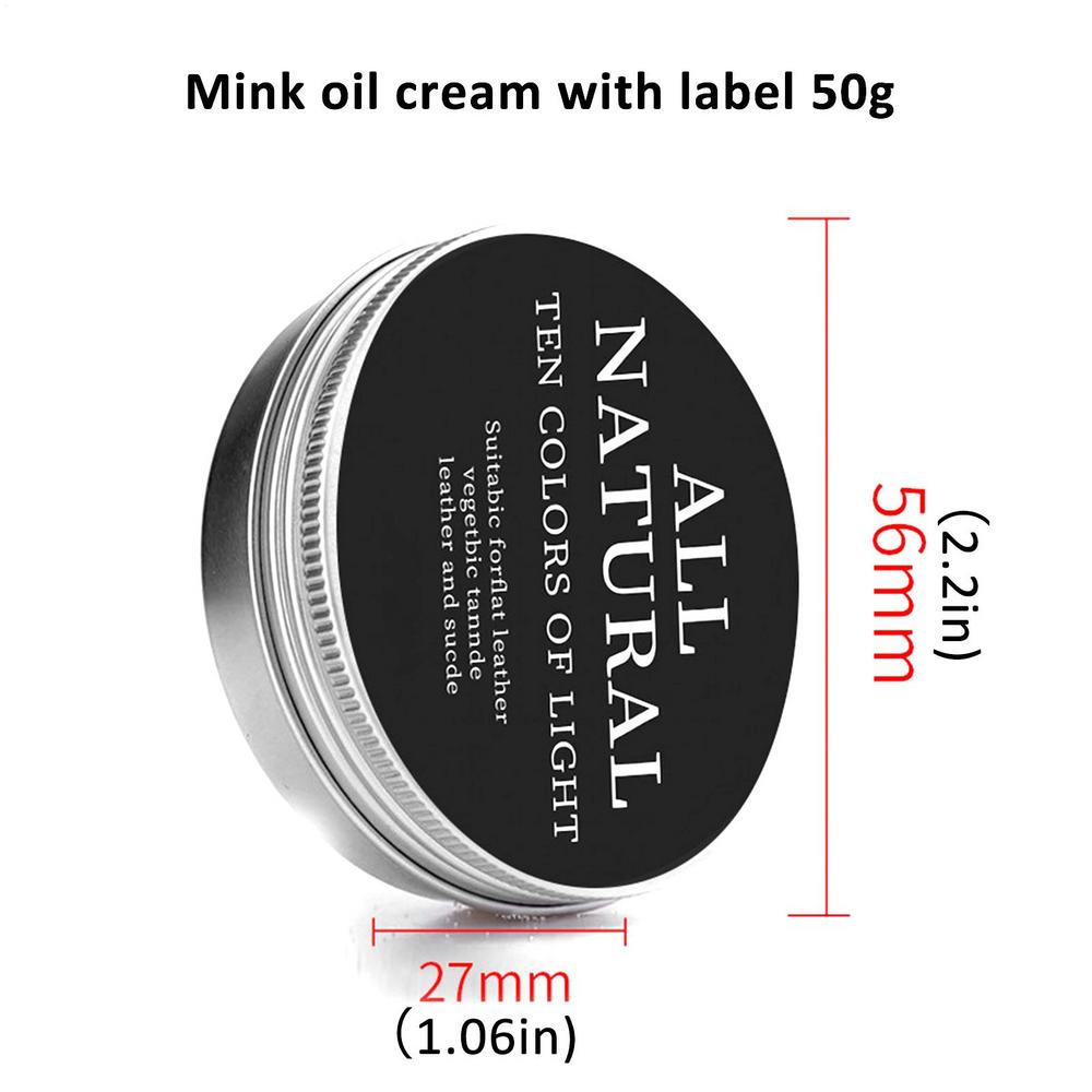 30g/50g/100g Mink Oil Cream For Leather Shoes Bags Leather Care Cream Leather Maintenance Cream Leathercraft Accessories
