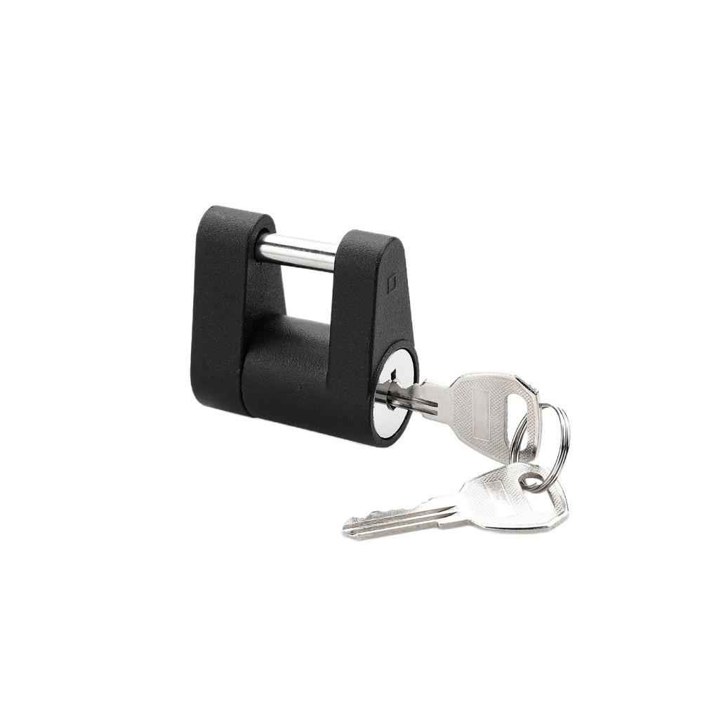 

2 упаковки диаметром 1/4 дюйма, черный замок сцепного устройства прицепа с 4 ключами, замок сцепного устройства прицепа для буксира, грузовика RV