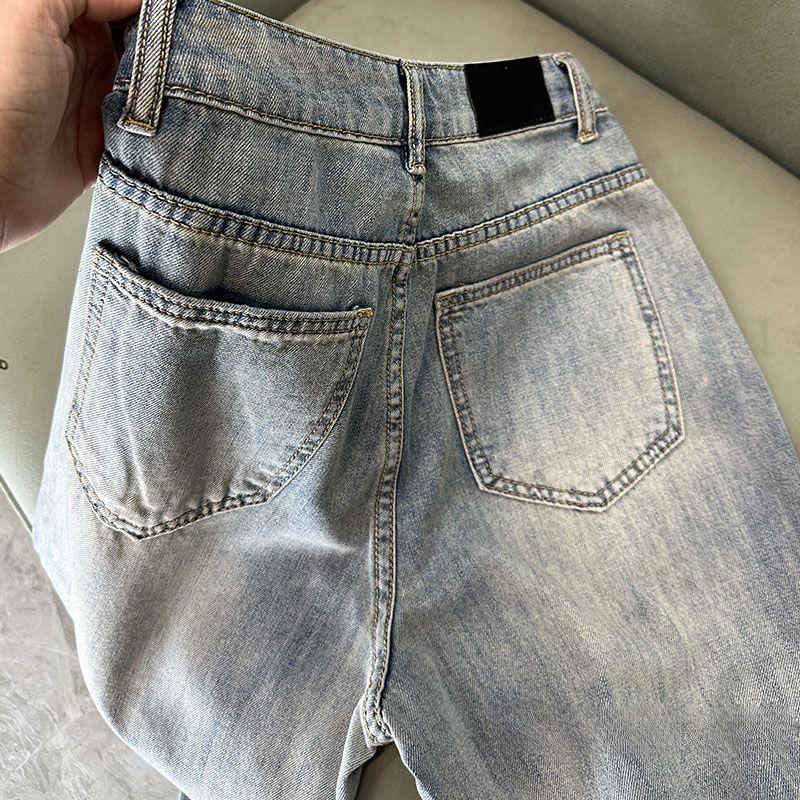 Korean Style Vintage High Waist Wide Leg Jeans Women Loose Fit Comfortable Straight Casual Pants