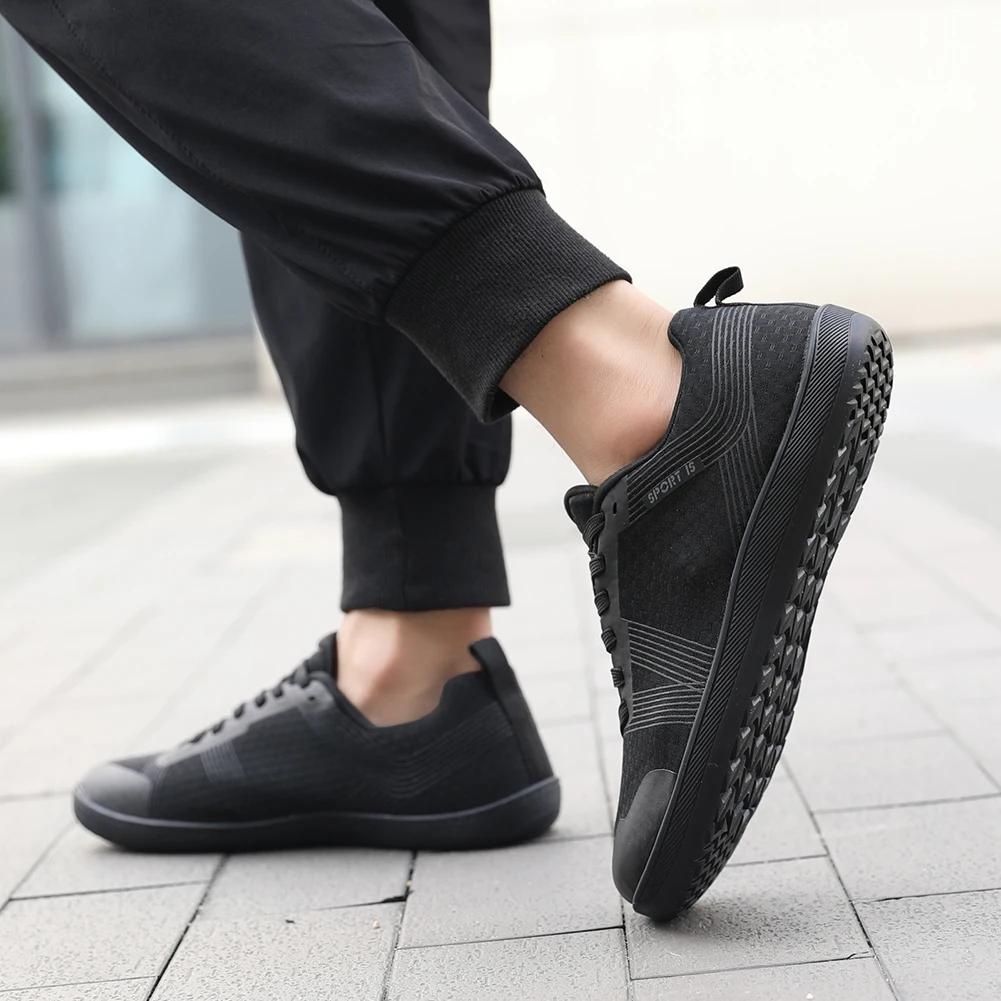 Zapatos minimalistas descalzos Zapatos de entrenamiento cruzado Antideslizantes Puntera ancha Zapatos para caminar Transpirables Ligeros Zapatillas de tenis para Hombre Mujer