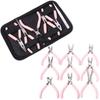 Pink Jewelry Pliers Tools & Equipment Kit Mini Stainless Steel Round Concave Pliers Wire Looping Pliers For Jewelery Making Tool