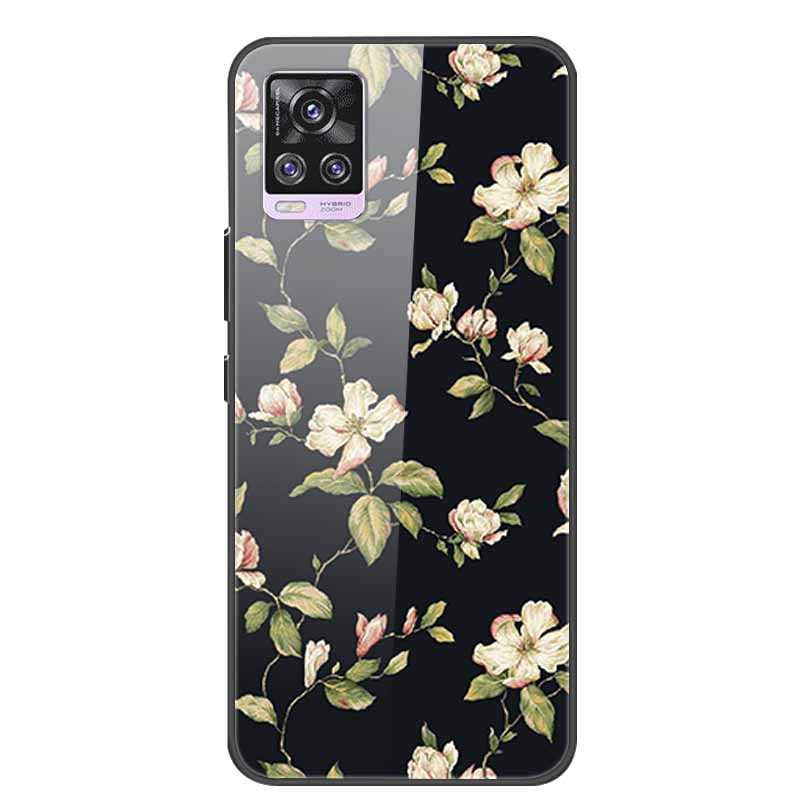 Glass Back Cover For Vivo V20 Pro 5G Case Coque Hard Tempered Glass Case For Vivo V20 Pro 2020 Phone Case Cover Soft Bumper Para