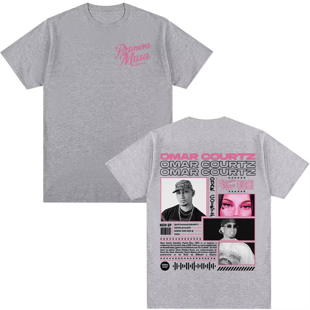 

Rapper Omar Courtz Primera Musa Album Tour Merch T Shirt Men s Women Hip Hop Fashion T-shirt Casual Cotton Short Sleeve T-shirts 4XL