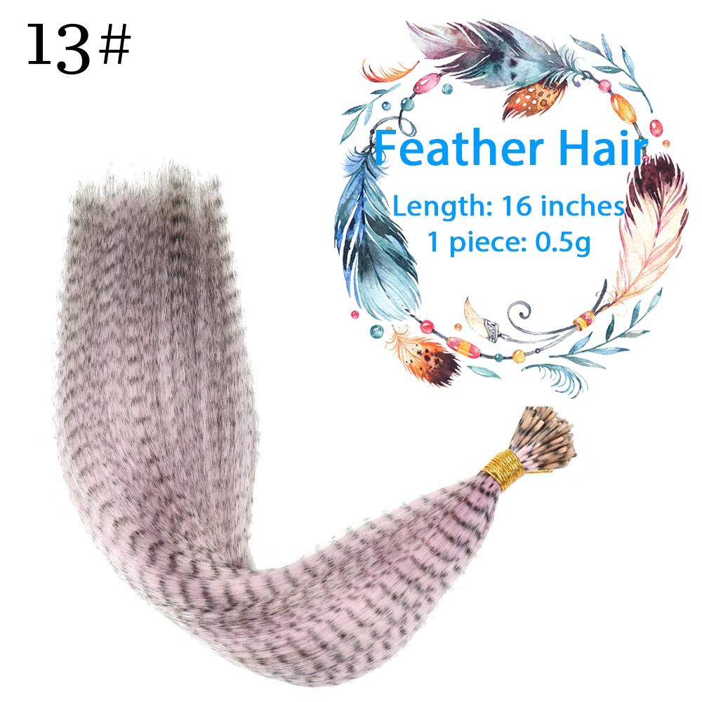 

10 шт. цветные пряди синтетические волосы для наращивания ложная радуга накладные поддельные окрашивающие перья для волос