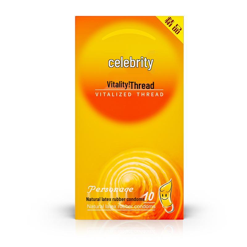 Mingliu Ultra Thin Long-Lasting Dotted Condoms with Hyaluronic Acid - 10 Pack
