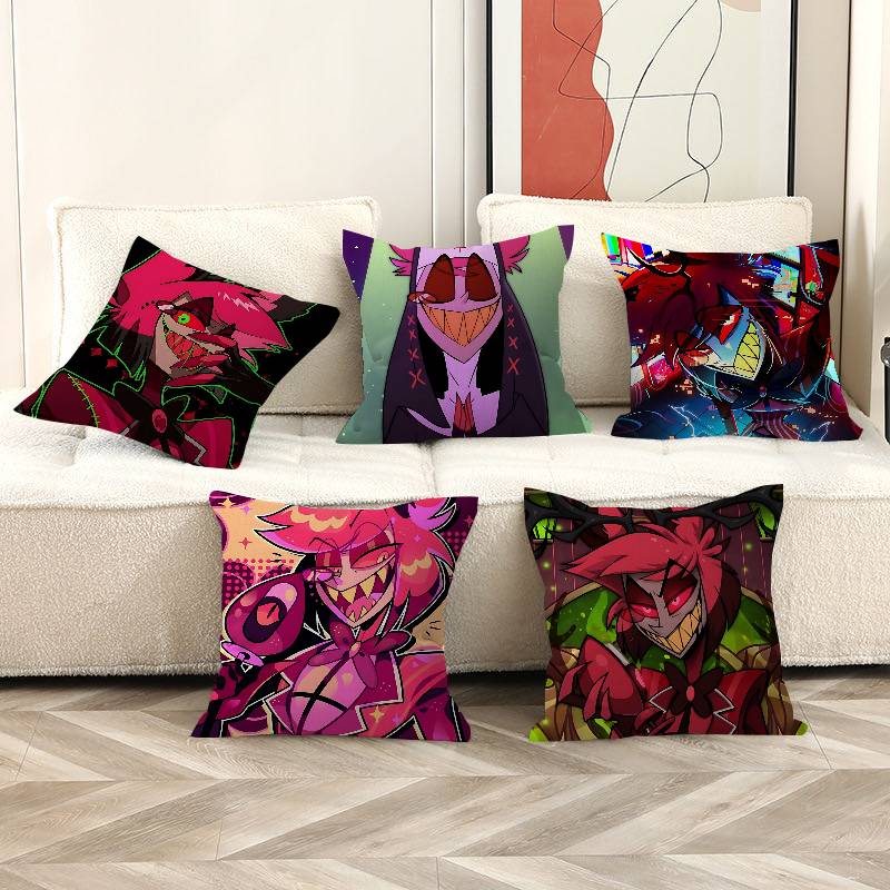 Popular Anime H-Hotel H-Hazbin Alastor Pillow Cover Design Cushion Cover Decor Holiday Decorati