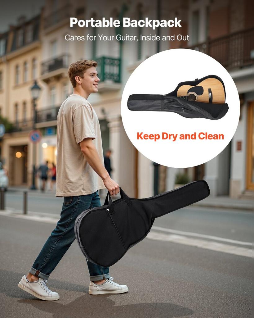 36 In Dreadnought Acoustic Guitar Natural Beginner Bundle Gig Bag for Teen