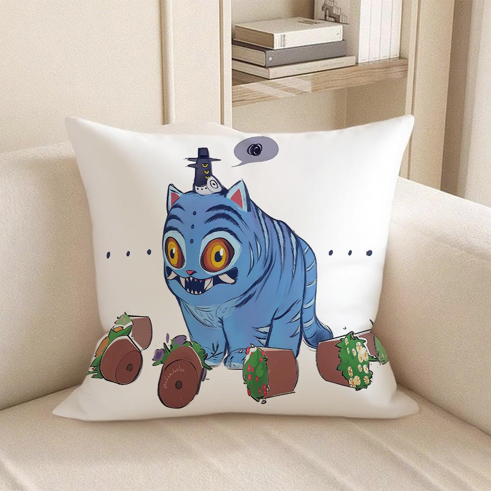 KPop Demon Hunters  Cute Anime On the Pillowcase: Colorful Characters and Fantasy Cats Fashion Home Decoration
