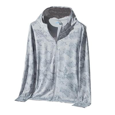 DMFU Men's UV Protection Ice Silk Rash Guard, Cooling To the Touch, Sun Protection, UPF 50+, Summer, Thin, UV Protection