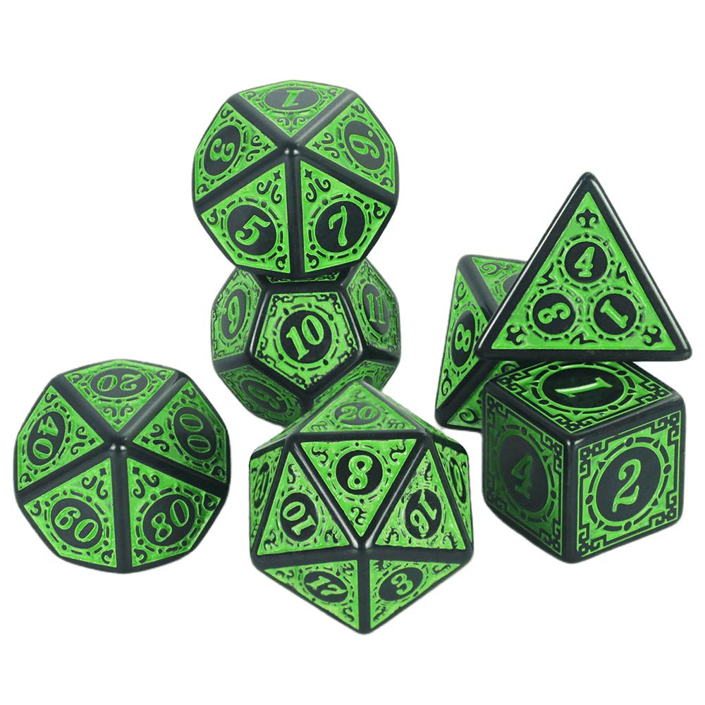 7 Stück/Set Polyedrische Undurchsichtige Würfel D4-D20 für DND RPG Magic Gathering Party Tischspiel Zubehör
