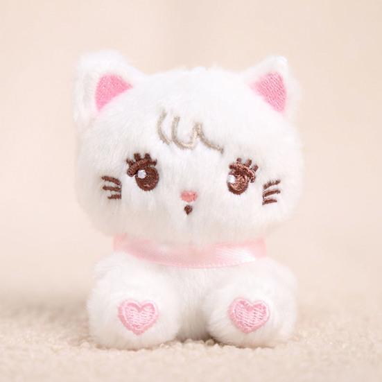 Plush Animal Keychain Stuffed Cartoon Dog Cat Rabbit Bear Doll Key Ring Pendant Bag Charm Backpack Hanging Decoration