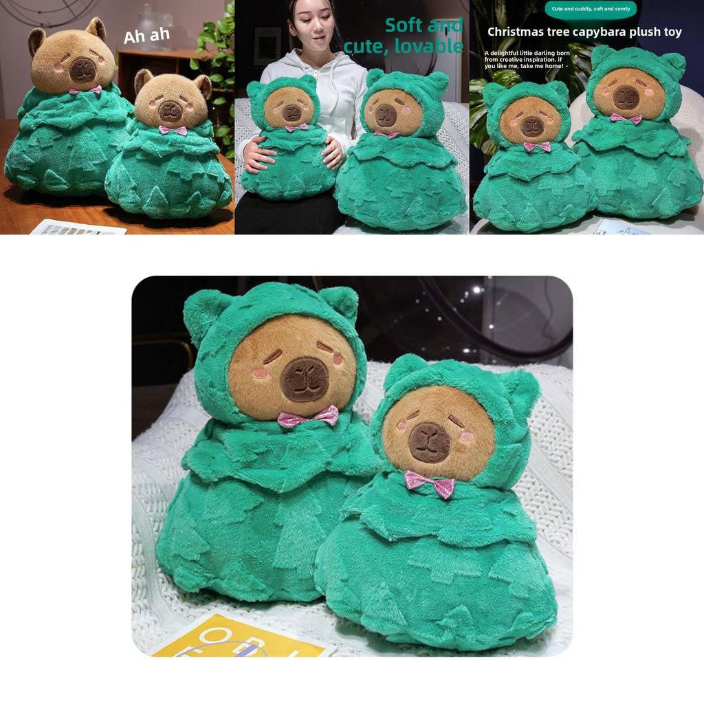 Christmas Tree Capybara Plush Gift For Kid And Women