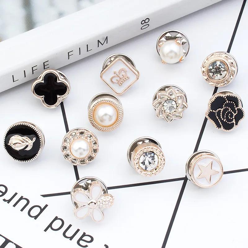 10Pcs/Lot Button Brooch Prevent Accidental Exposure Buttons Brooch Badge Cufflinks Button Detachable Buttons Sewing Accessories