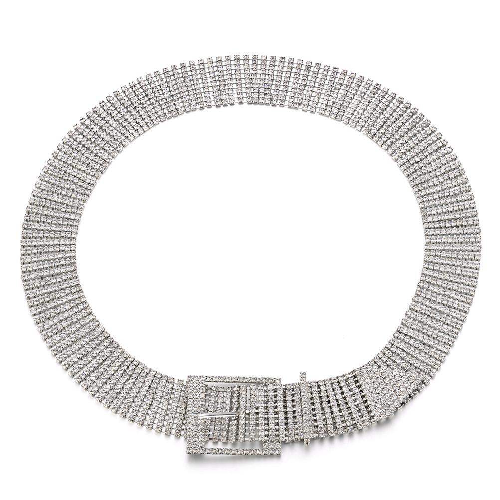 Modischer Strassgürtel für Damen, funkelnder Gürtel, Kleiderzubehör für Partys und Clubs