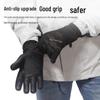 USB Heated Gloves: Winter Warmth with Thick Velvet, Cold-Resistant Motorcycle Riding Power Bank Heating