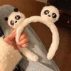 Cute Panda Hair Bands Women Face Wash Special Non-slip Headband Cartoon Plush Wide Edge Headband Girls Hair Accessories