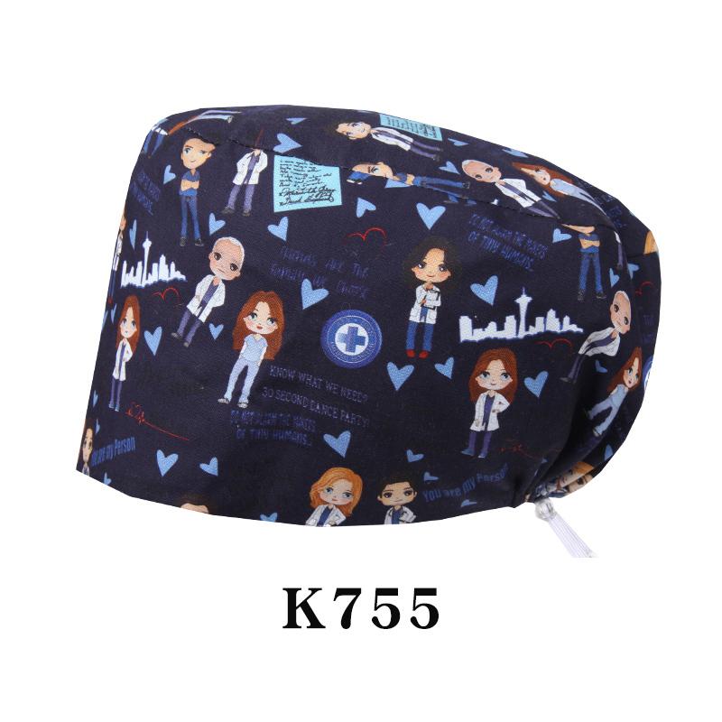 Fashionable Digital Printed Medical Hats for Women Men Breathable Soft Nursing Caps TOOTH Pet Clinic Surgical Scrubs Hat