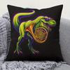 Dinosaur Pillowcase TRex Playing Horn Cushion Cover Funny Animal Music Throw Pillow Unique Gift for Musician Home Decor