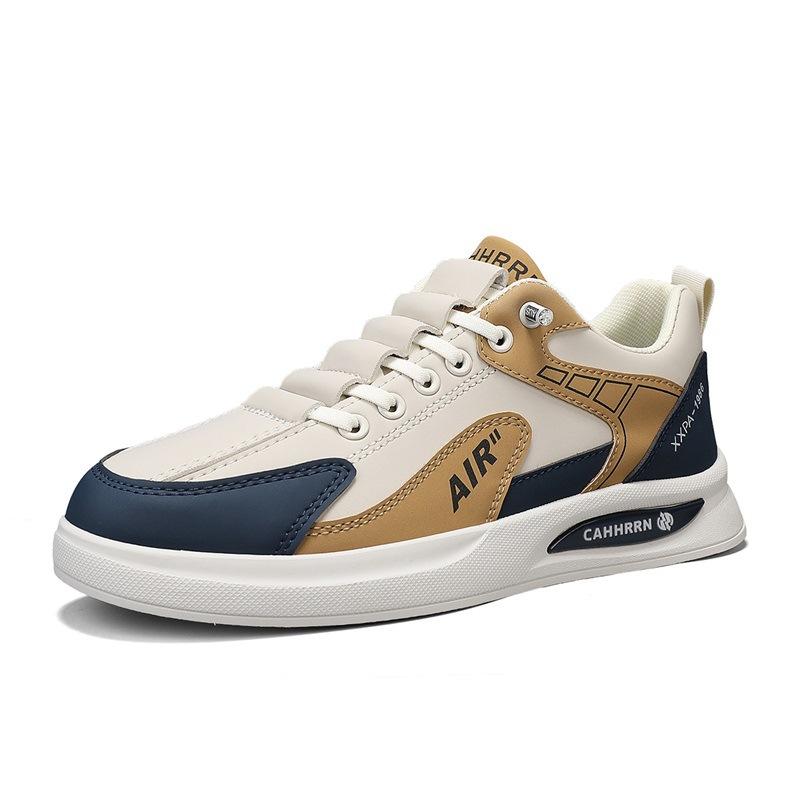 Tide shoes 2025 new board shoes men's spring and summer leather surface casual sports shoes waterproof men's shoes student shoes