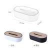 Tissue Box with Bamboo Cover Napkin Holder Home Storage Boxes Dispenser Case Office Organizer for Toilet Bathroom Bedroom