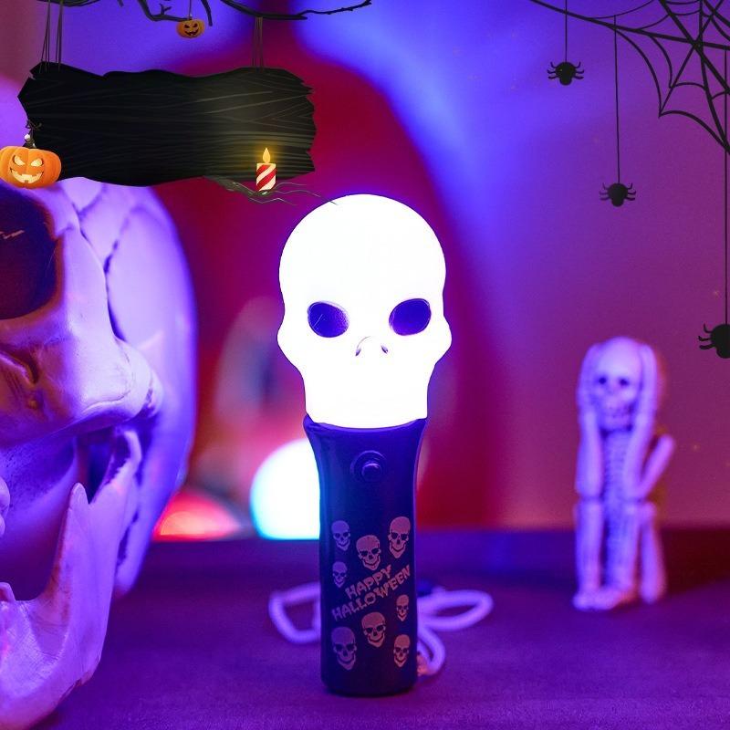 Halloween Glow Stick Pumpkin Ghost Handheld Kids LED Toys Halloween Props Small Gift Glitter Stick Party Decorations