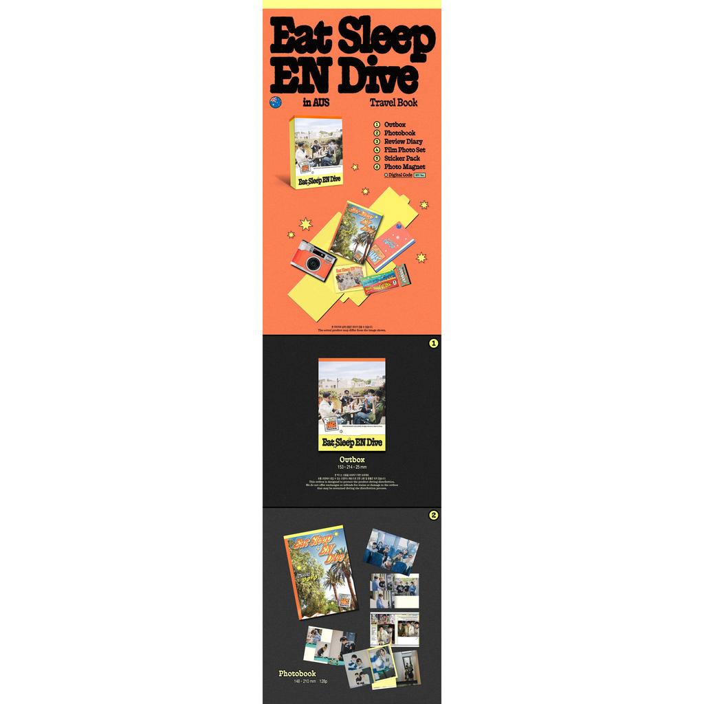 [Pre-order] ENHYPEN [EAT SLEEP EN DIVE in Australia] TRAVEL BOOK (Online Benefit)
